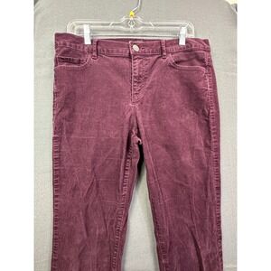 Loft Modern Skinny Corduroy Pants Womens 10 30 Plum Burgundy Purple Trousers